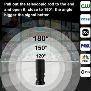 <span class=keywords><strong>Antena</strong></span> de <span class=keywords><strong>TV</strong></span> Telescópica de Largo Alcance para Interiores/Exteriores SIGNALWELL de 12dBi con <span class=keywords><strong>Amplificador</strong></span> de Señal, Diseño Inteligente de Plástico - Product Image 4