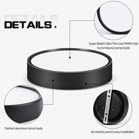 Éclairage intérieur moderne à gradation à trois couleurs pour hôtel Luminaire encastré à montage en surface sans garniture Downlights/Led Downlight/Spot Light
