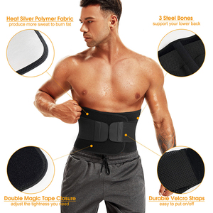 Soporte de espalda personalizado <span class=keywords><strong>Hombres</strong></span> Body Shaper Adelgazamiento Entrenador <span class=keywords><strong>Hombres</strong></span> <span class=keywords><strong>Fajas</strong></span> <span class=keywords><strong>reductoras</strong></span> Doble Correa Cintura Entrenador Cinturón - Product Image 4