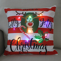 Luxuriöse Weihnachts-Kissenbezüge mit LED-Beleuchtung 18x18 Zoll Weihnachts-Lichtkissenbezug für Wohnzimmer und Schlafzimmer Dekorationen
