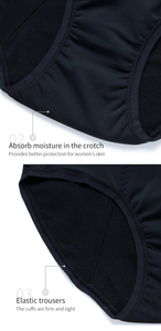 Culotte d'époque grande taille pour femmes culotte physiologique taille haute menstruelle en bambou sous-vêtements menstruels <span class=keywords><strong>cycle</strong></span> culotte <span class=keywords><strong>de</strong></span> <span class=keywords><strong>menstruation</strong></span> - Product Image 6