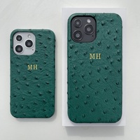 YUBO cuir autruche motif peau de vache coque de téléphone peinture à l'huile étui pour iPhone 13 Pro Max étui en cuir véritable