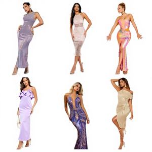 ชุดเดรสผู้หญิงขายส่ง แฟชั่นเซ็กซี่หลากหลายสไตล์ ลดล้างสต็อก ยี่ห้อ QZ-074 CN/GUA - Product Image 1