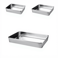 Moule à gâteau carré en acier inoxydable 304 réutilisable et écologique - Passe au four et au lave-vaisselle pour gâteau, brownie, lasagna, pizza