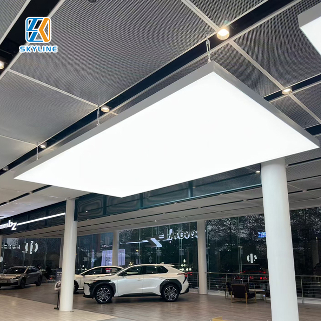 Soft Film Rectangle Ceiling Fireproof Membrane Aluminum Frame Indoor LED Light Box Dustproof Power-Saving Automobile 4S Store