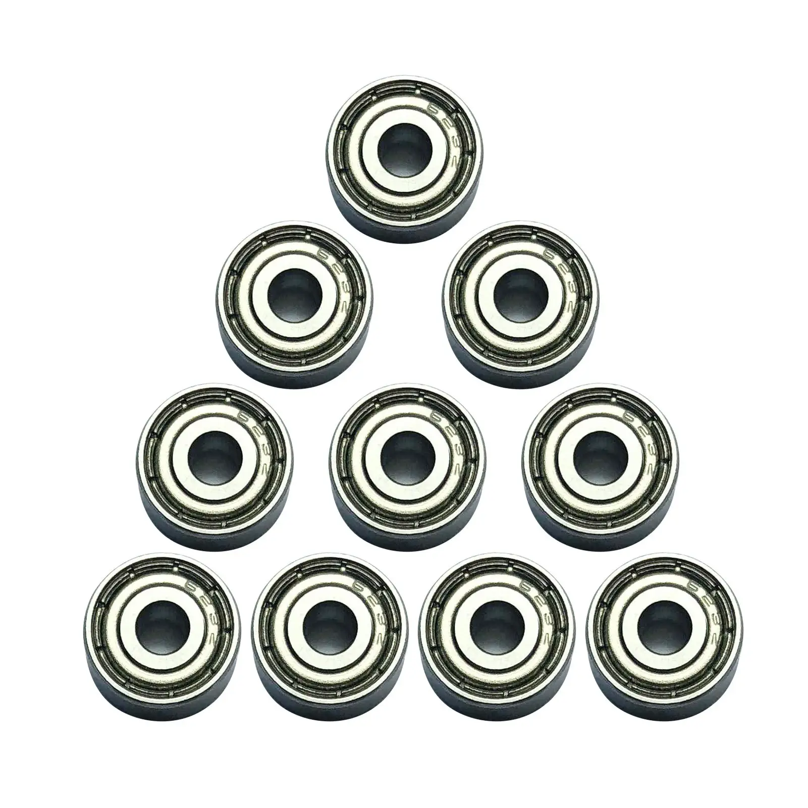 10Pcs Mini Single Flanged Ball Bearings Steel Material 3D Printer Accessory for 3D Printer Model High Resistance for Anet A8 A6