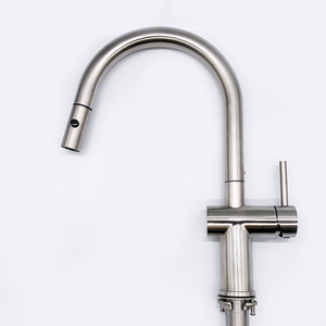 Kemen Robinet d'évier de cuisine à une poignée en acier inoxydable 304 brossé de haute qualité et design de luxe avec pulvérisateur à tirette - Product Image 1