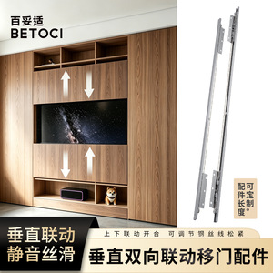 Double-Sided Sliding Door Guide Rail Aluminum Alloy Silent Operation Kitchen Cabinet Hardware YG152 Modern Design Easy - Product Image 5