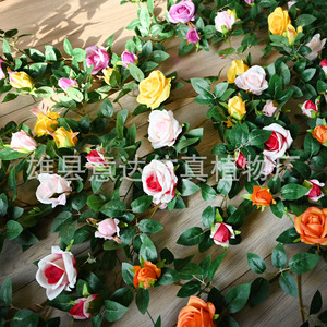 ดอกกุหลาบประดิษฐ์แบบเส้นไหมสำหรับตกแต่งงานแต่งงาน ตกแต่งผนังบ้าน ช่อดอกไม้สีชมพู แดง ขาว ส้ม เหลือง ม่วง - Product Image 2