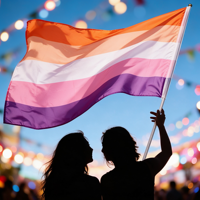 Drapeau de la fierté lesbienne 3x5 pieds avec œillets en laiton, résistant à la décoloration, double couture, bannière à rayures arc-en-ciel LGBT pour intérieur et extérieur