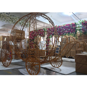 LDJ751 المعادن سندريلا اليقطين النقل في الهواء الطلق عيد الميلاد الديكور عربة حصان - Product Image 2