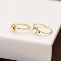 Bague Intelligente Plaqué Or 18K TY, Motif Oiseau Aérien, pour Femme, Réglable, Bijoux Fins, Usage Quotidien, Vente en Gros