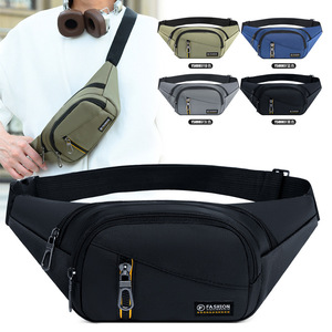 FASHION Men's Chest Bag Y50007 Waterproof Oxford Cloth Leisure Travel Gray Black Military Green Blue - Product Image 1