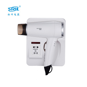 Secador de Pelo Profesional de 1600W para Montar en <span class=keywords><strong>la</strong></span> Pared, para Hoteles y Comercios, con Enchufe para Afeitadora (SRL1806S) - Product Image 5
