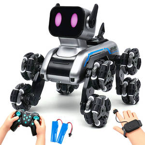 <span class=keywords><strong>Robot</strong></span> chien télécommandé électrique 2,4 GHz à huit roues, voiture de cascades télécommandée, jouet robotique avec contrôle gestuel, visage LED, musical et <span class=keywords><strong>transformable</strong></span> - Product Image 1