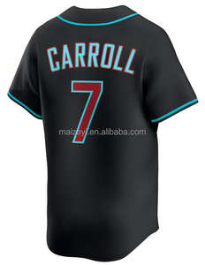 最佳质量缝合可定制 #4 Ketel Marte #7科尔宾卡罗尔刺绣美国棒球球衣 - Product Image 5