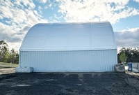 Dôme industriel à double treillis 60x40 pieds (18x12m) avec 1/2 paroi avant et arrière