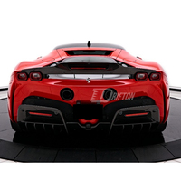 Set Spoiler Belakang Gaya SF90 RY untuk Ferrari SF90 Serat Karbon