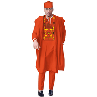 Boubou Traditionnel, Ensemble 3 Pièces Pantalon, Vêtements de Fête de Mariage, Tenues Africaines Bazin Riche, Ankara Dashiki Hommes Agbada