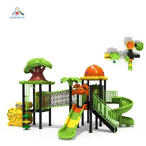 बच्चों के लिए हॉट सेल आउटडोर गेम्स उपकरण बच्चों का खेल का मैदान प्लास्टिक स्लाइड थीम पार्क
