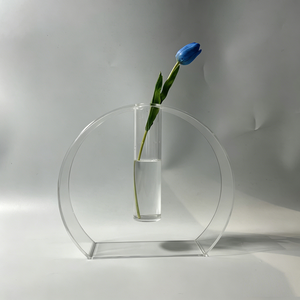 แจกันดอกไม้อะคริลิกใสพรีเมียมสั่งทำพิเศษ ลดราคาพิเศษ พิมพ์ลายซิลค์สกรีนอย่างดี สำหรับตกแต่งโต๊ะในห้องนั่งเล่น - Product Image 2