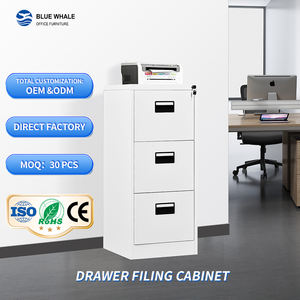 Armoire <span class=keywords><strong>d</strong></span>'archives verticale en acier à 3 tiroirs avec serrure, <span class=keywords><strong>d</strong></span>émontable et assemblable, pour vente en gros - Product Image 1