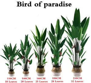 Real Touch Indoor/Outdoor Faux Sky Bird Tree Decoration Fabric Fake Skybird Plant Artificial Bird of Paradise