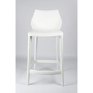 Contemporáneo Mahi blanco H 76 taburete de Bar de polipropileno de color MMPP11B _ bncl Opción de palé de 8 piezas para uso en granja y cocina - Product Image 2
