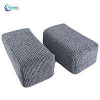 Chiffon en microfibre de qualité supérieure poils en nylon intérieur de la carrosserie des voitures tampon à récurer détaillant l'éponge de nettoyage domestique