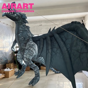 <span class=keywords><strong>Dragon</strong></span> volant gonflable réaliste, dinosaure gonflable vert avec ailes - Product Image 1