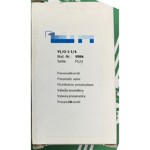新型空气控制阀 VL/O-<span class=keywords><strong>3</strong></span>-1/4 9984 - Product Image 1
