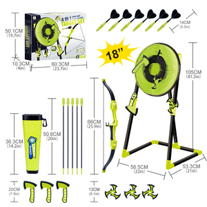 4 Trong 1 Mục Tiêu Ném Đặt An Toàn Nhựa <span class=keywords><strong>18</strong></span> Inch <span class=keywords><strong>Dartboard</strong></span> Với 3 Trục Và Sao 6 Phi Tiêu Và Bắn Cung Cung Mũi Tên Đặt Ném Đồ Chơi - Product Image 4
