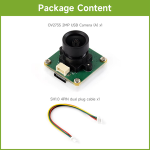 Cámara USB Waveshare OV2735 de 2MP (A), compatible con puerto USB2.0 Tipo-C y conector SH1.0 de 4 pines, para Raspberry Pi 5/Jetson Orin kit k682 - Product Image 2