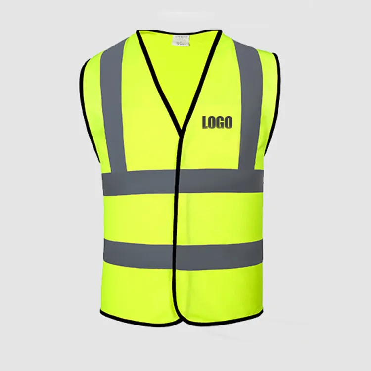 Abbigliamento da lavoro personalizzato fabbricazione Hi Vis MESH uomo giacca di sicurezza gialla gilet riflettente classe 2 di sicurezza