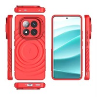 Funda de Teléfono con Soporte Magnético Antigolpes y Diseño de Onda para Xiaomi Redmi Note 14 Pro Plus 5G con Protector de Cámara