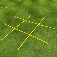 SwingPerfect Golf Putting Chipping 9 Zona Tic Tac Toe Target Grid 1.5m PVC Alat Bantu Latihan Kontrol Jarak Set Latihan