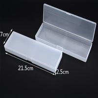 Boîte à crayons rectangulaire transparente, imprimée, personnalisée, en plastique transparent, emballage économique, boîte en plastique pour les écoles et les bureaux