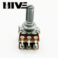 Potentiomètre électronique double à axe moleté HIVE 20mm C10K MN10K pour contrôle du volume et du tonalité de guitare électrique