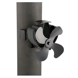 Heat Powered Wood Stove Fan with 4-Blade Mini Silent Blade Stove Fan Heat Powered Fireplace Fan