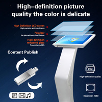 Podio con Pantalla Táctil LCD Delgada de 21.5 Pulgadas, Sistema Operativo Android, Mesa Táctil Interactiva con Wifi