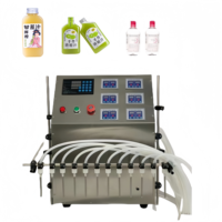 Remplisseuses de liquides semi-automatiques 12 têtes Parfum Eau Jus Huile Cosmétiques Bouteille de soda Jus Machine de remplissage et de capsulage de jus