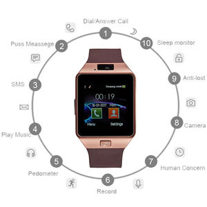 2G Tarjeta SIM DZ09 reloj inteligente teléfono móvil <span class=keywords><strong>Internet</strong></span> pantalla táctil GPS Recordatorio sedentario Cámara reloj inteligente - Product Image 2