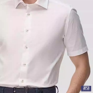 <span class=keywords><strong>Camisa</strong></span> Casual de <span class=keywords><strong>Manga</strong></span> <span class=keywords><strong>Corta</strong></span> para <span class=keywords><strong>Hombre</strong></span> de Fibra de Bambú con Cuello Cuadrado con Cuentas, Ajuste Delgado, Sin Plancha, Antiarrugas, Abotonadura Sencilla - Colección Primavera - Product Image 2