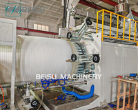 Ligne de production d'extrusion de tuyaux en plastique HDPE à grand diamètre DN800-3500, à enroulement en spirale, à paroi pleine, pour tuyaux de drainage et d'égout