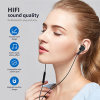 Lenovo-écouteurs filaires avec aspiration magnétique, casque d'écoute avec fil, type c, semi-intra-auriculaires, réduction du bruit, avec microphone, pour Google Samsung, Sony et Huawei
