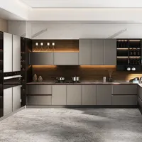 Móveis de armário de cozinha design moderno personalizado armário de cozinha armário 3d