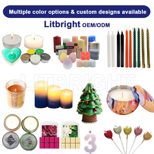 LITBRIGHT Custom Color 4 Pack Box Packaging Unscented Red Blue 8 10 12 Inch Valentine's Day Party Paraffin Wax Taper <strong>Candles</strong> - Product Image 6