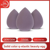 Éponges de maquillage délicates, couleur unie, Q-élastiques, lavables, en forme de goutte d'eau (Modèle) de Guangzhou pour une utilisation à sec et humide