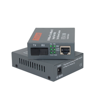 Convertisseur de média fibre optique 10/100M HTB 3100 RJ45, boîte carton, SM gris, SC, 3 ans de garantie, 5G ONU Triple Play, sortie DC +5V/1A, 0.6kg