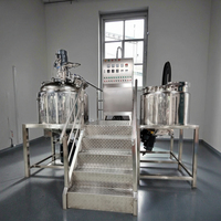 Machine à émulsionner sous vide pour cosmétiques avec homogénéisateur et système de mélange pour la fabrication de crèmes et de lotions pour soins de la peau